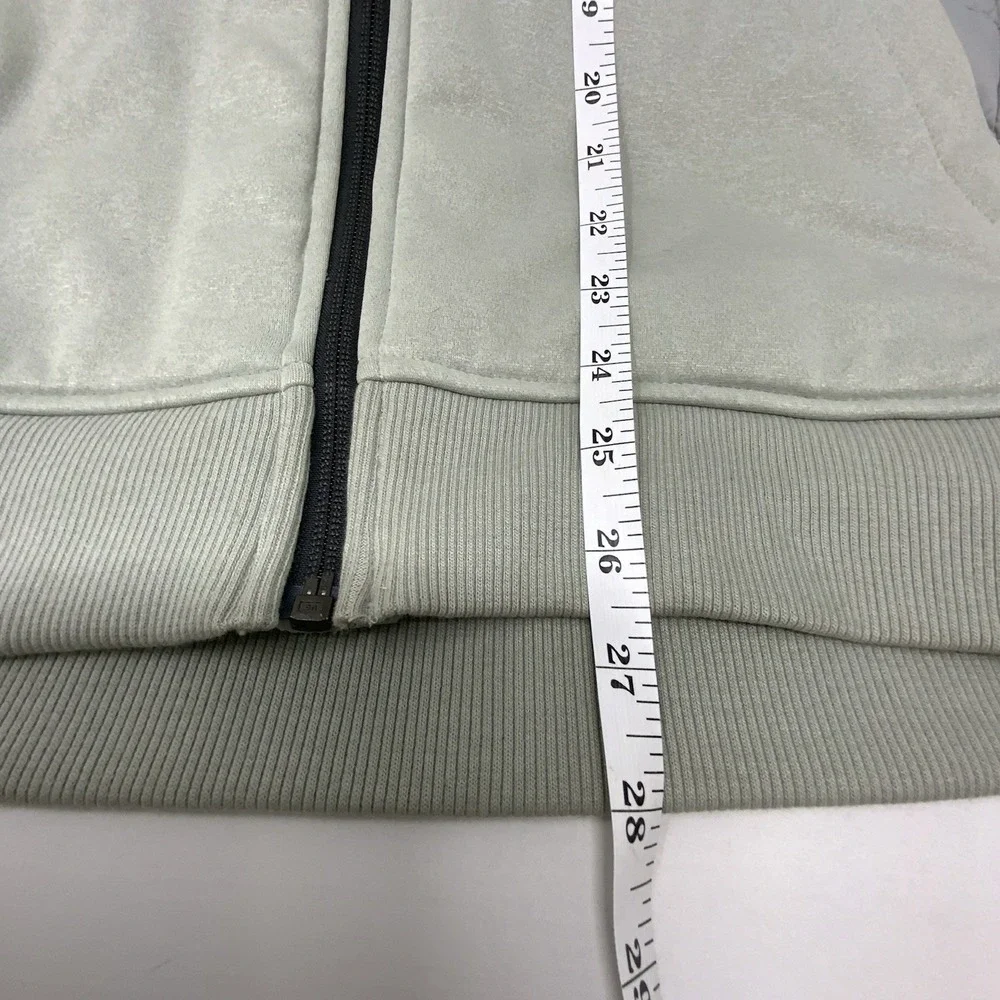The North Face ThermoBall Hybrid Hooded Vest Mens Small Gray Quilted Full Zip